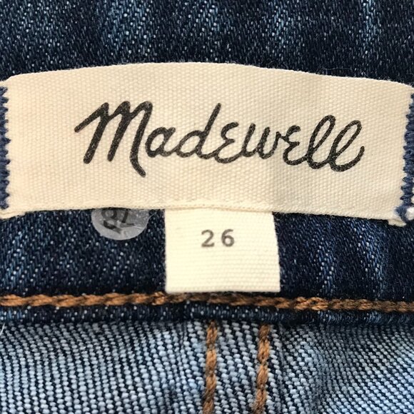 Madewell | Denim Seamed Button-Front Skirt (Size 26) - Picture 8 of 11